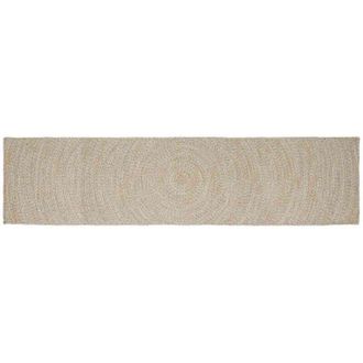 vidaXL Rug Natural and White 60 x 400 cm Jute vidaXL