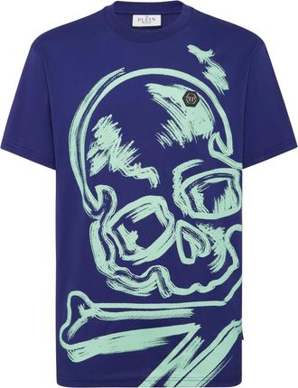 Philipp Plein Heren, Tops, Blauw, Maat: XS Katoen