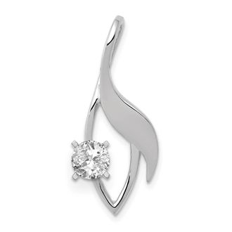 Diamond2Deal 14k White Gold Fancy Diamond Slide Peg Mtg