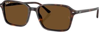 Ray-Ban Raimond Zonnebrillen - unisex - Zonnebrillen - Bruin - 56 MM - Accessoires
