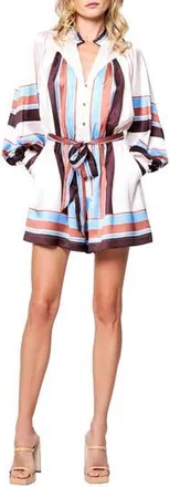 Ciebon Jesstina Romper in Brown Multi at Nordstrom Rack, Size X-Large