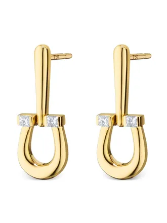 Monica Rich Kosann 18K yellow gold Horseshoe diamond earrings - women - Diamond/18kt Yellow Gold - One Size