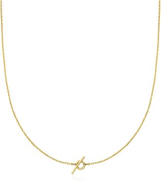 RS Pure by Ross-Simons Italian 10kt Yellow Gold Petite Toggle Necklace