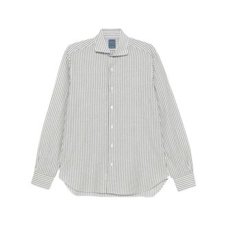 Barba Gestreept Shirt - Heren - Zakelijke Overhemden - Groen - 5XL - Overhemden
