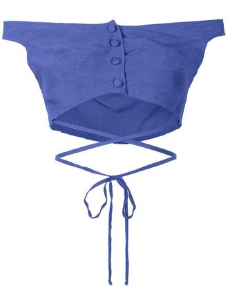 Amir Slama Blusa corta con spalle scoperte