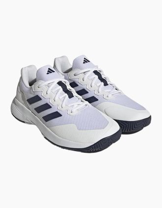 adidas Mens Adidas Mens Trainers Game Court 2 M Lace up Tennis Shoes Womens Running Sneakers - Black - Size: 8.5