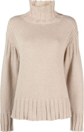 Jil Sander roll-neck cashmere jumper - women - Cashmere - 34 - Neutrals