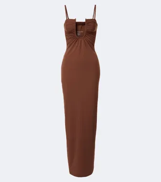 CHRISTOPHER ESBER Arced ruched maxi dress