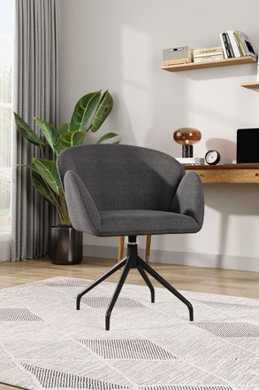 H&O Direct Contemporary Swivel Lounge Chair in Grey