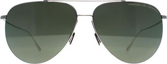 Porsche Design Aviator Unisex Palladium Green P8939 - Silver Metal - One Size