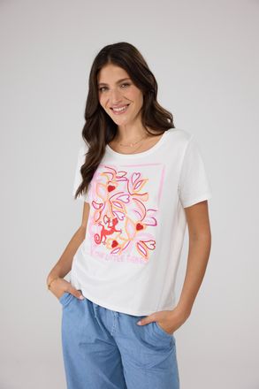 Lieblingsst&uuml;ck Rundhalsshirt LIEBLINGSST&Uuml;CK ClairyL, Damen, Gr. 3XL, weiss (sanftes wei&szlig;), Single Jersey, Obermaterial: 100% Baumwolle, bedruckt, unifarben, Basic, R