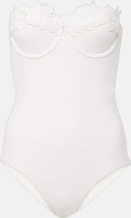 Zimmermann Halliday floral-applique swimsuit