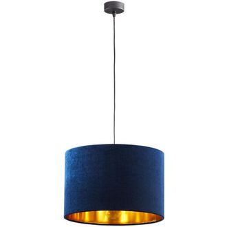 Luminosa Light Designs TK Tercino Lámpara de techo colgante cilíndrica de 38 cm, color azul marino, 1 bombilla E27