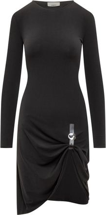 Coperni Black Round Neck Midi Dress