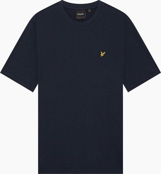 Lyle & Scott Mens Lyle & Scott Popcorn Jacquard T-Shirt - Navy - Size: 44