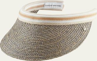 Helen Kaminski Bianca Classic Slide-On Raffia Visor