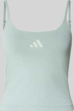 adidas Slim Fit Sport Top mit Label Print in Mint, Gr&ouml;&szlig;e XL