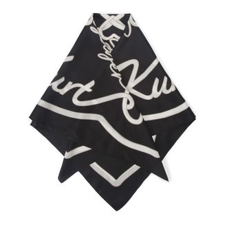 Kurt Geiger Womens Lg Square Scarf - Black/White - One Size
