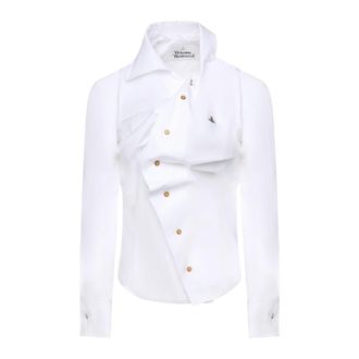 Vivienne Westwood Drunken Shirt - female - Vivienne Westwood - Shirts - White - M - Blouses & Shirts