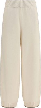 Brunello Cucinelli White Cashmere Casual Womens Pants