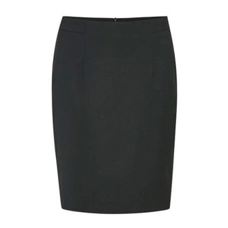 Inwear Black Feminine Skirt with Slit - female - InWear - Pencil Skirts - Black - 2XL - Skirts