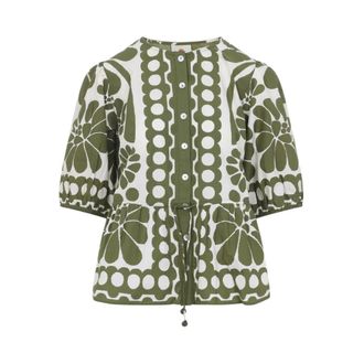 Farm Rio Mujer, Blusas y Camisas, Verde, Talla: S