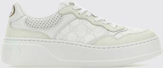 Gucci Sneaker low top in pelle e tessuto GG Supreme con suola platform