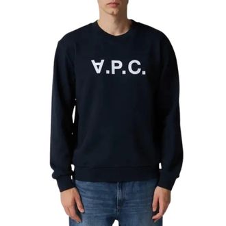 A.P.C. Sweatshirts, male, Blue, Size: XL VPC Grand Crewneck