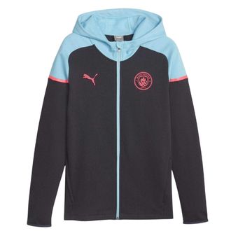 Puma Heren casualkleding: Manchester City FC-hoodie met relaxte pasvorm (Donkere marine)