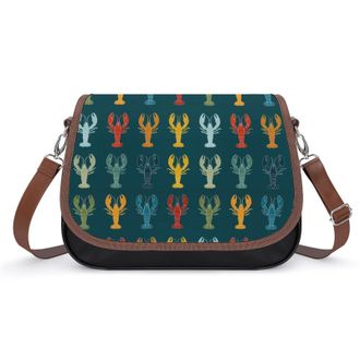 Generic Lobster Colorful Pattern Fashion Womens Crossbody Bags Novelty Handbag Shoulder Bag Purse