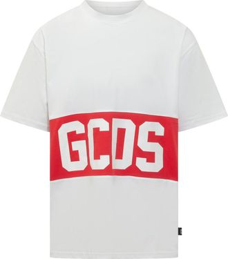 GCDS White Crew Neck T-Shirt