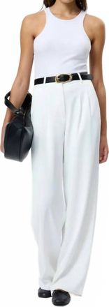French Connection Wide Leg Trouser In White
