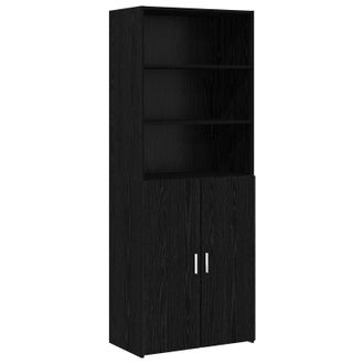 vidaXL Aparador Alto Roble Negro 70 X 42,5 X 185 Cm Vidaxl