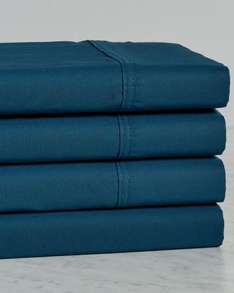 Superior Solid 300 Thread Count Cotton Percale Deep Pocket Sheet Set