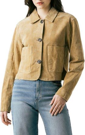 Blank NYC Suede Crop Jacket in Cinnamon Crunch at Nordstrom, Size X-Small