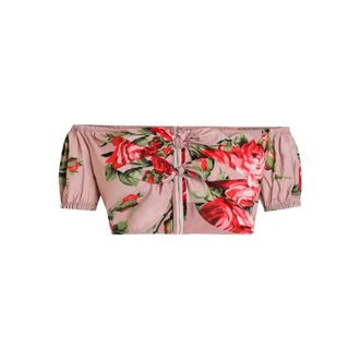 Dolce & Gabbana Blouses, female, Pink, Size: S Top Dolce & Gabbana