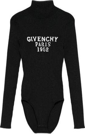 Givenchy Body met hoge hals en logo - Zwart