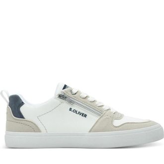 s.Oliver Witte Vetersneakers voor Mannen - Heren - Sneakers - Wit - 42 EU - Schoenen