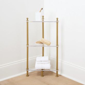 Ballard Designs Acrylic Bath Corner Shelf - Ballard Designs