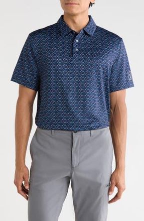PGA TOUR Short Sleeve Club Polo in Bright White /Peacoat Combo at Nordstrom Rack, Size Xx-Large