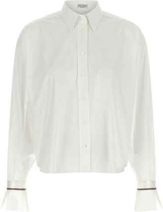Brunello Cucinelli White Cotton Womens Blouse