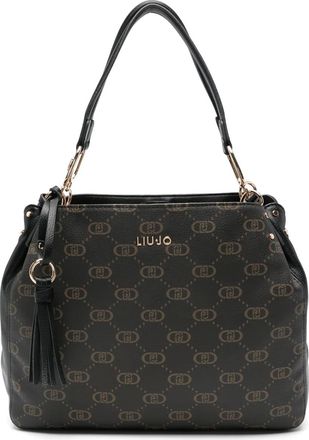 Liu Jo monogram tassel tote bag - Nero