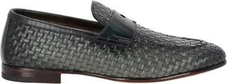Santoni Loafers - Heren - Loafers - Groen - 41 1/2 EU - Leer - Schoenen