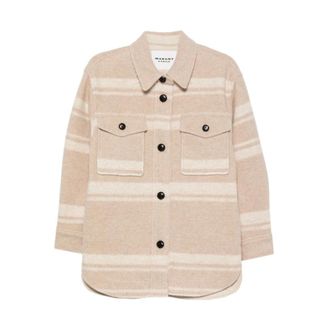 Isabel Marant Lichtgewicht jas - Dames - Jassen - Beige - Maat: XS Zijde
