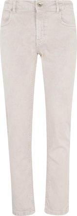 Eleventy Beige Five-Pocket Straight-Leg Cotton Jeans
