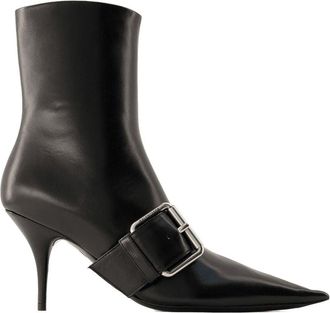 Balenciaga Womens Knife Ankle Boot Black