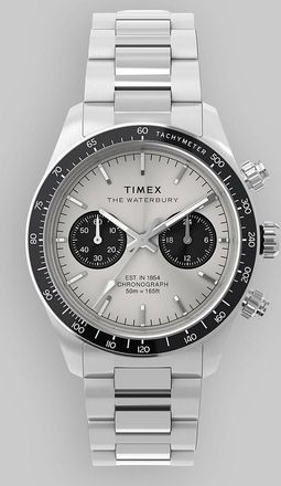 Timex Waterbury Heritage Chrono Case&Bacelet Uhr grau