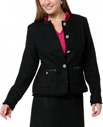 G by Giuliana Timeless Tweed Jacket In Black