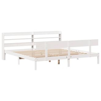 Berkfield Home Beautiful Bed Frame without Mattress White 180x200 cm Super King