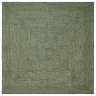 vidaXL Alfombras De &Aacute;rea Cuadrado Verde Oliva 200 X 200 Cm Yute Vidaxl